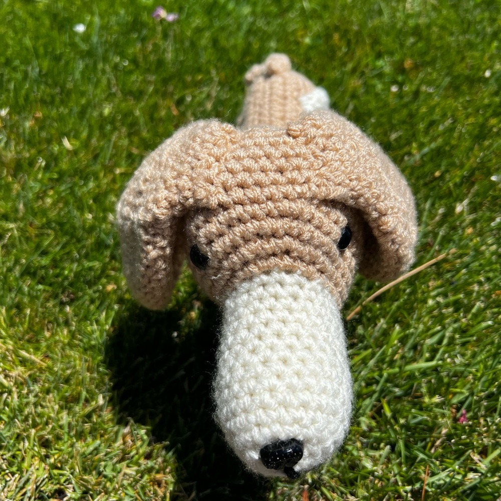 Hand Crocheted Mr. Weenie the Dachshund Stuffed Animal Plushie! - Picture 12 of 14